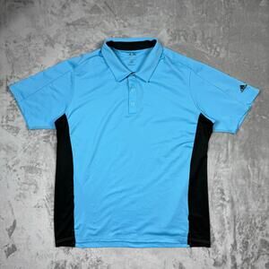 Adidas Golf Polo Shirt Pure Motion Mens XL Blue Colorblock